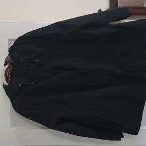 Pendleton Womens Black With Hood Rain Jacket With Inside Print